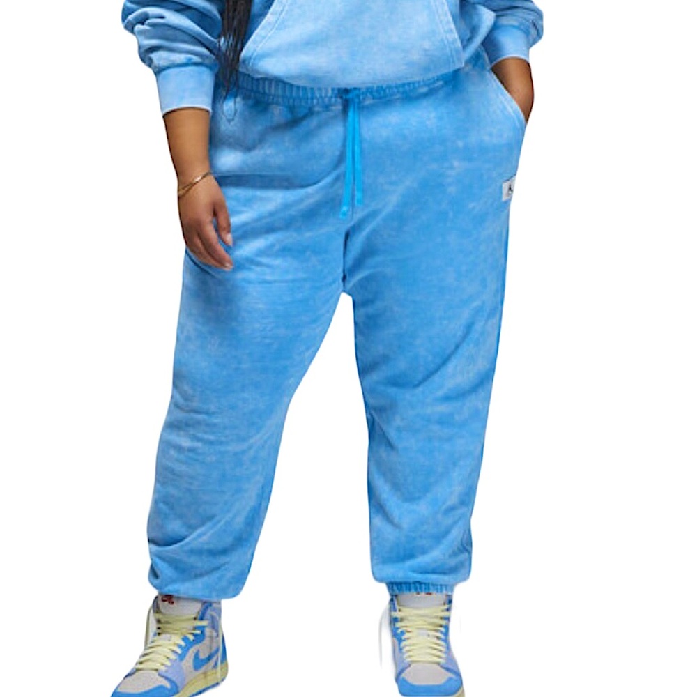 Jordan Flight Blue Fleece Washed Sweatpant Cotton Pants NEW